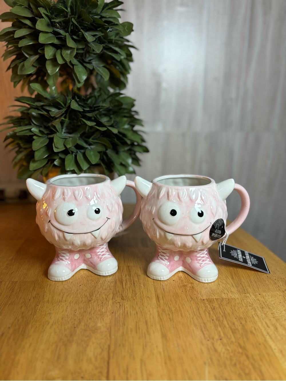 Ceramic novelty mug, Cobwebs and Cauldrons Pink Monster 3D Figural Mug
